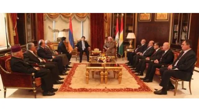 الرئيس البارزاني يستقبل نائب رئيس الوزراء الارمني و الوفد المرافق له