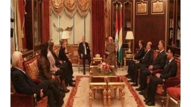 رئيس إقليم كوردستان  يستقبل اللورد ستيفينز والوفد المرافق له