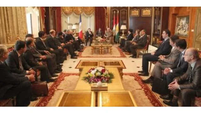 رئيس اقليم كوردستان يستقبل السفير الفرنسي ووفداً من الشركات الفرنسية
