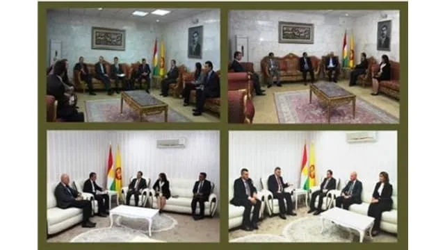 KDP FRO discusses political situation with Finnish delegation, Dutch and Palestinian consulate