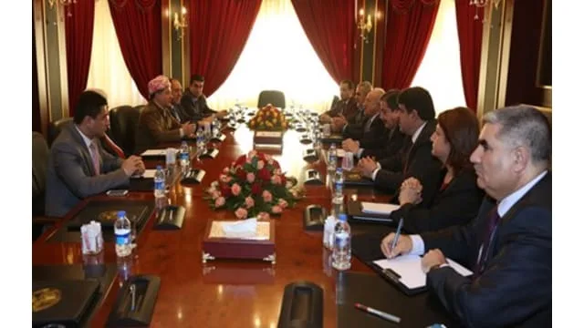 Barzani meets Kurdish factions from Iraqi Parliament