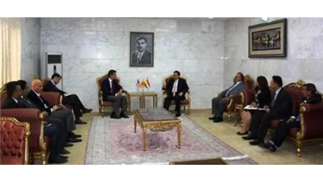 Hawrami Hawrami and   American and Romanian   consular in Erbil discuss the current situation in the region