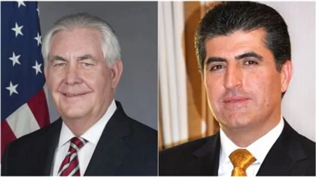 US Secretary of State Rex Tillerson in a telephone call with the Prime Minister of the Kurdistan Region Nechrivan Barzani on Monday highlighted Washington’s support for talks between Erbil and Baghdad to begin.