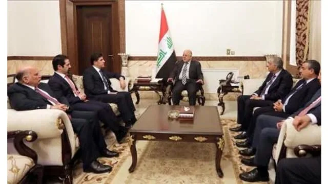 Prime Minster Of Kurdistan Region Nechirvan Barzani visits Baghdad and Meet with Iraqi Prime Minister Haidar Al-Abadi