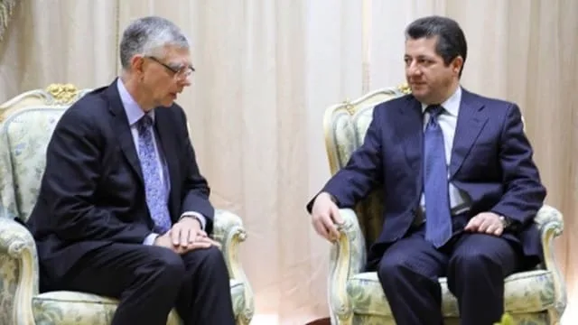 Masrour Barzani Chancellor of  Kurdistan Region Security Council (KRSC) meet with Australian Ambassador to Iraq Christopher Langman.