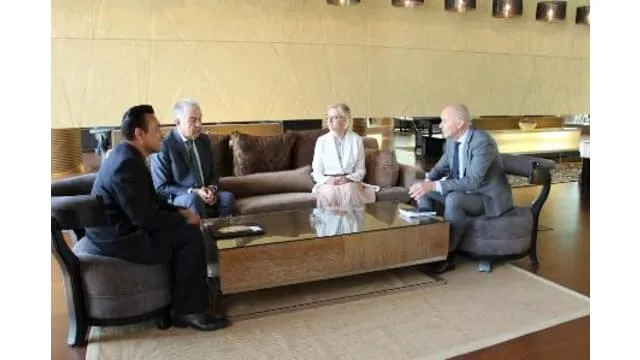 A delegation from Swedish Foreign Ministry consisted of Ambassador Ann Dismore Head of the Middle East and North Africa Desk and Mr Joran Bjallerstedt, the Swedish Charge d Affair of the Swedish Embassy in Baghdad .