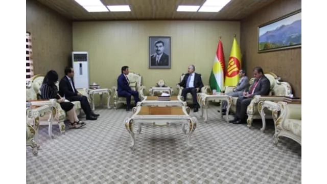 Hoshyar Siwaily Receiving japan consul General in Kurdistan
