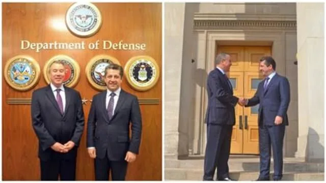 Masrour Barzani Chancellor of Kurdistan Security Council meets senior Pentagon official